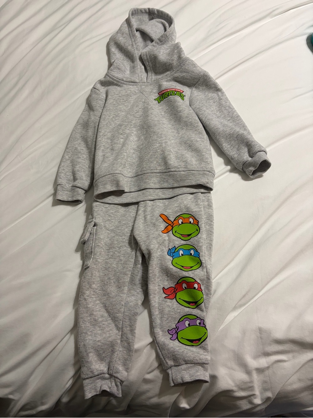 Kids Gray Teenage Mutant Ninja Turtles Hoodie & Jogger Set